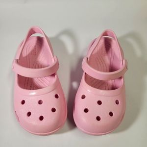 CROCS Girls Light Pink Comfort Shoes (Size 12)